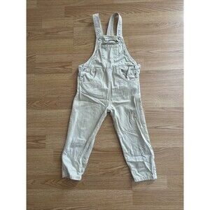 Zara Yellow Khaki Canvas Denim Overalls | 4/5